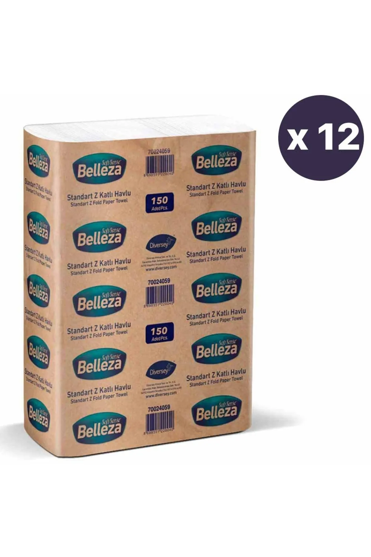  Belleza Z Katlama Peçete 150'li x 12
